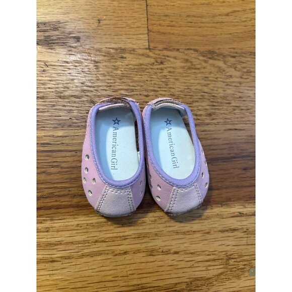 American Girl Doll Pink Ballet Flats Shoes With Perforated Details - Picture 1 of 3